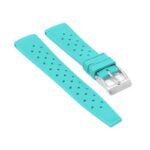 fk6.11b Angle Tiffany Blue DASSARI Classic Tropical Style FKM Rubber Watch Band Strap 20mm 22mm