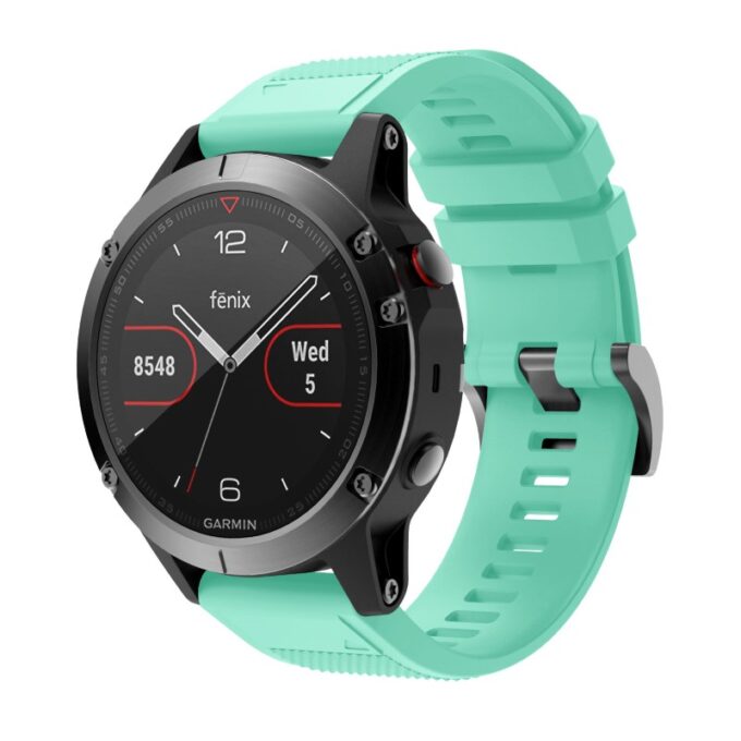 g.r72.11a Main Mint Green StrapsCo Silicone Strap for Garmin Fenix 5 5 Plus 6 Forerunner 935 Quatix 5