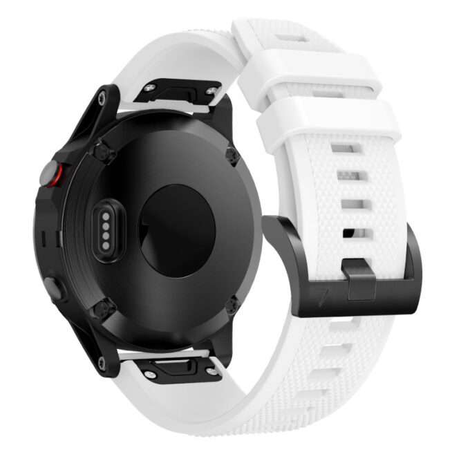 g.r72.22 Back White StrapsCo Silicone Strap for Garmin Fenix 5 5 Plus 6 Forerunner 935 Quatix 5 Approach S60 Instinct