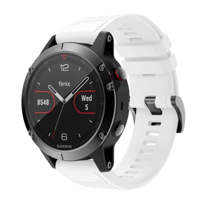 g.r72.22 Main White StrapsCo Silicone Strap for Garmin Fenix 5 5 Plus 6 Forerunner 935 Quatix 5 Approach S60 Instinct