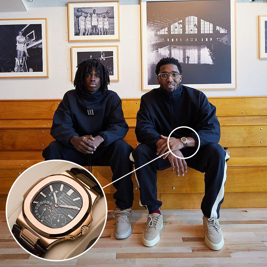 nba all star watches basketball players donovan mitchell patek philippe nautilus moonphase 5712R