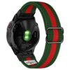 ny100.11.6.mb Back Green and Red StrapsCo Nylon Stretch Watch Band Strap For Garmin QuickFit Devices