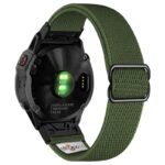 ny100.11.mb Back Army Green StrapsCo Nylon Stretch Watch Band Strap For Garmin QuickFit Devices