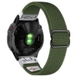 ny100.11.ss Back Army Green StrapsCo Nylon Stretch Watch Band Strap For Garmin QuickFit Devices