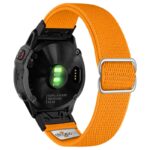 ny100.12.mb Back Orange StrapsCo Nylon Stretch Watch Band Strap For Garmin QuickFit Devices