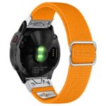 ny100.12.ss Back Orange StrapsCo Nylon Stretch Watch Band Strap For Garmin QuickFit Devices
