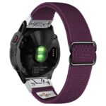 ny100.18.ss Back Dark Purple StrapsCo Nylon Stretch Watch Band Strap For Garmin QuickFit Devices