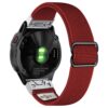 ny100.6b.ss Back Dark Red StrapsCo Nylon Stretch Watch Band Strap For Garmin QuickFit Devices