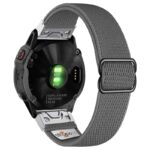 ny100.7.ss Back Grey StrapsCo Nylon Stretch Watch Band Strap For Garmin QuickFit Devices