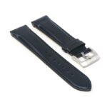 skt.l4.1.1 Angle Black DASSARI Fitted Stitched Leather Watch Band Strap For Seiko Turtle 22mm