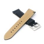 skt.l4.1.1 Cross Black DASSARI Fitted Stitched Leather Watch Band Strap For Seiko Turtle 22mm