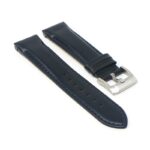 skt.l4.1.5 Angle Black & Blue DASSARI Fitted Stitched Leather Watch Band Strap For Seiko Turtle 22mm