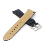 skt.l4.1.6 Cross Black & Red DASSARI Fitted Stitched Leather Watch Band Strap For Seiko Turtle 22mm