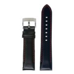 skt.l4.1.6 Up Black & Red DASSARI Fitted Stitched Leather Watch Band Strap For Seiko Turtle 22mm