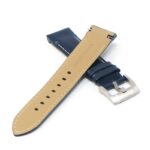 skt.l4.5.22 Cross Blue & White DASSARI Fitted Stitched Leather Watch Band Strap For Seiko Turtle 22mm