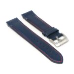 skt.l4.5.6 Angle Blue & Red DASSARI Fitted Stitched Leather Watch Band Strap For Seiko Turtle 22mm