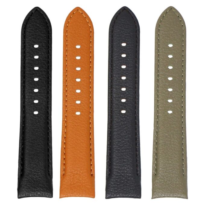 skt.l6 All Color DASSARI Fitted Textured Leather Watch Band Strap For Seiko Turtle 22mm