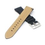 skt.l6.1 Cross Black DASSARI Fitted Textured Leather Watch Band Strap For Seiko Turtle 22mm