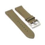 skt.l6.11 Angle Olive Green DASSARI Fitted Textured Leather Watch Band Strap For Seiko Turtle 22mm