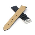 skt.l8.1 Cross Black DASSARI Fitted Crocodile Embossed Leather Watch Band Strap For Seiko Turtle 22mm