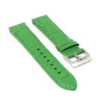 skt.l8.11 Angle Green DASSARI Fitted Crocodile Embossed Leather Watch Band Strap For Seiko Turtle 22mm