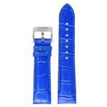 skt.l8.5 Up Blue DASSARI Fitted Crocodile Embossed Leather Watch Band Strap For Seiko Turtle 22mm