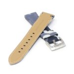 skt.l9.22 Cross White DASSARI Fitted Camo Leather Watch Band Strap For Seiko Turtle 22mm