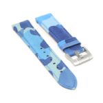 skt.l9.5 Angle Blue DASSARI Fitted Camo Leather Watch Band Strap For Seiko Turtle 22mm