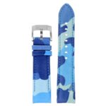 skt.l9.5 Up Blue DASSARI Fitted Camo Leather Watch Band Strap For Seiko Turtle 22mm