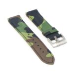 skt.l9.7 Angle Green DASSARI Fitted Camo Leather Watch Band Strap For Seiko Turtle 22mm