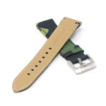 skt.l9.7 Cross Green DASSARI Fitted Camo Leather Watch Band Strap For Seiko Turtle 22mm