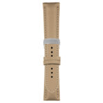 Beige Classic Men's Strap with Deployant Brushed Silver Clasp