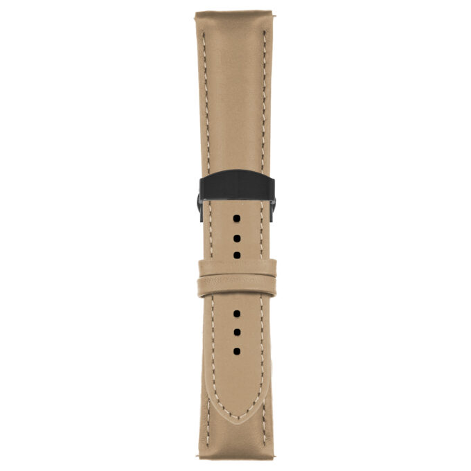 Beige Classic Men's Strap with Deployant Matte Black Clasp