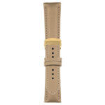 Beige Classic Men's Strap with Deployant Yellow Gold Clasp