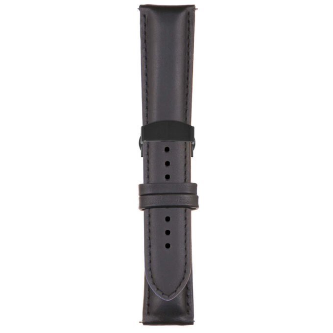 Black Classic Men's Strap with Deployant Matte Black Clasp