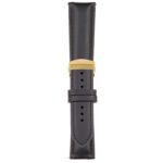 Black Classic Men's Strap with Deployant Yellow Gold Clasp