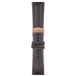 Black and Red Classic Men's Strap with Deployant Rose Gold Clasp