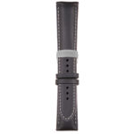 Black and White Classic Men's Strap with Deployant Brushed Silver Clasp