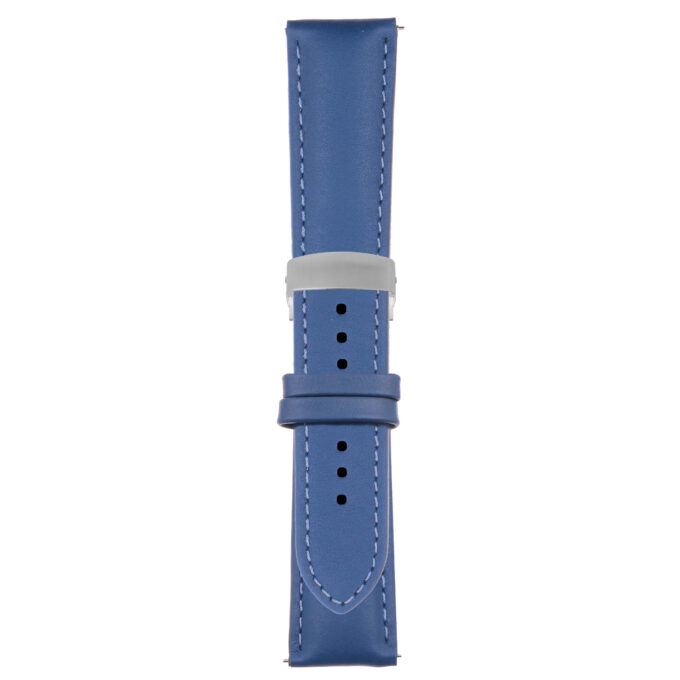 Blue Classic Men's Strap with Deployant Brushed Silver Clasp