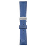 Blue Classic Men's Strap with Deployant Polished Silver Clasp