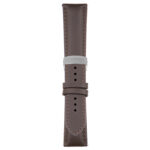 Brown Classic Men's Strap with Deployant Brushed Silver Clasp