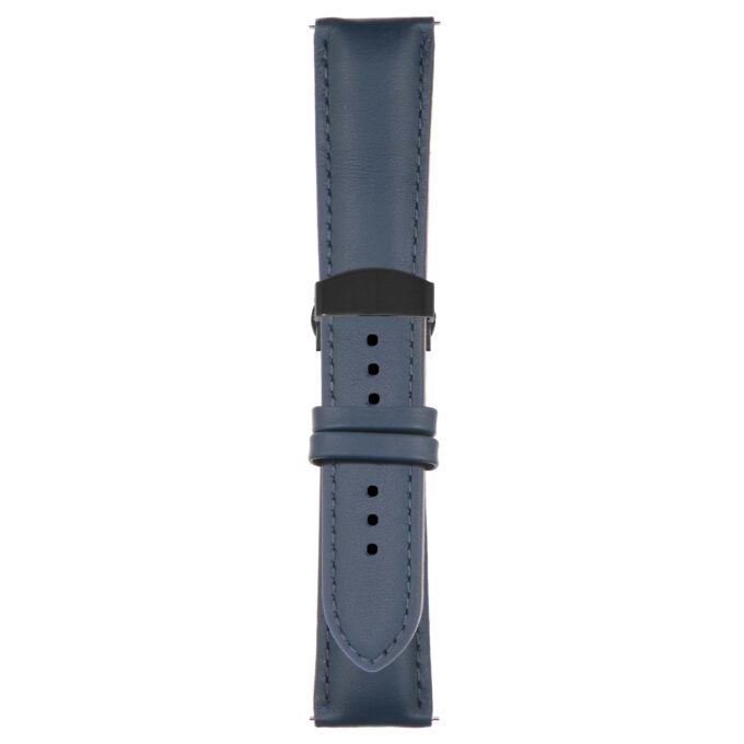 Dark Blue Classic Men's Strap with Deployant Matte Black Clasp