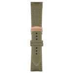 Green Classic Men's Strap with Deployant Rose Gold Clasp