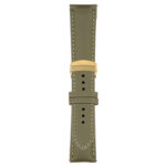 Green Classic Men's Strap with Deployant Yellow Gold Clasp