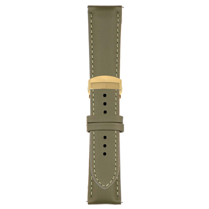 Green Classic Men's Strap with Deployant Yellow Gold Clasp