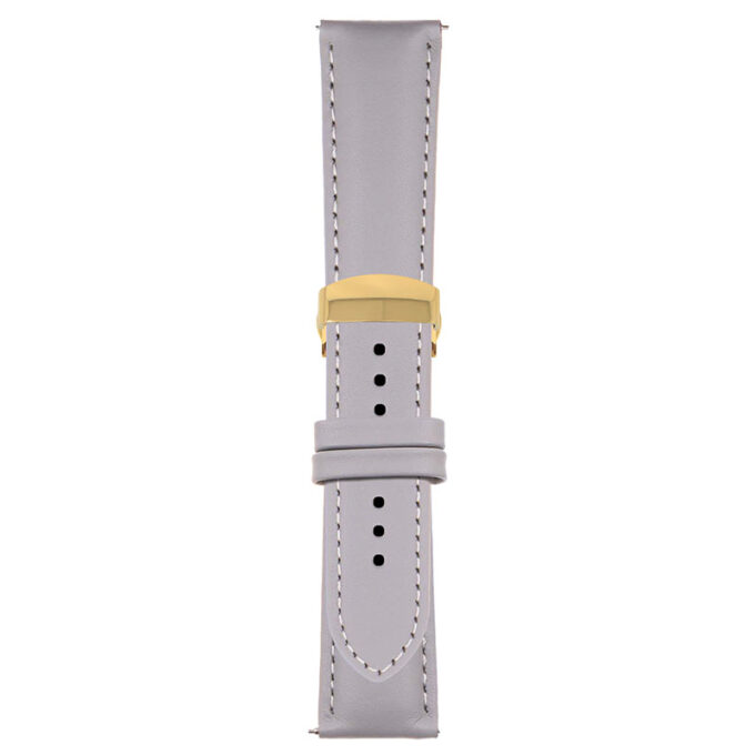 Grey Classic Men's Strap with Deployant Yellow Gold Clasp