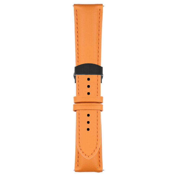 Orange Classic Men's Strap with Deployant Matte Black Clasp