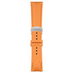 Orange Classic Men's Strap with Deployant Polished Silver Clasp