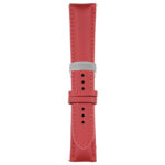 Red Classic Men's Strap with Deployant Brushed Silver Clasp