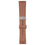 Tan Classic Men's Strap with Deployant Brushed Silver Clasp